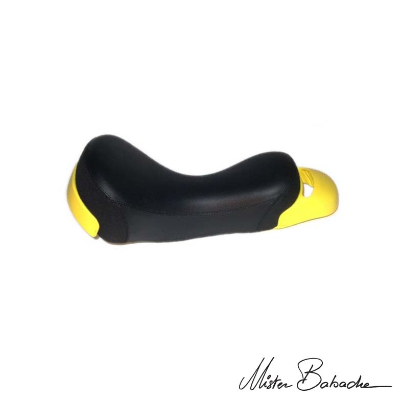 Cross and Muni - Black saddle yellow bumpers