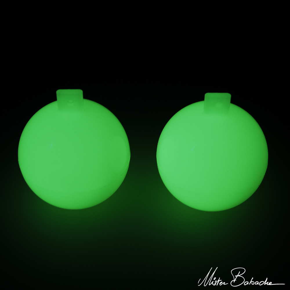 Comet SPINNING ball Moon (pair) - glow in the dark