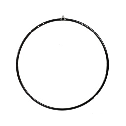 [3256] Aerial Hoop 110cm ext x 25mm Multi 1 & 2 points with 2 self locking shackles - black
