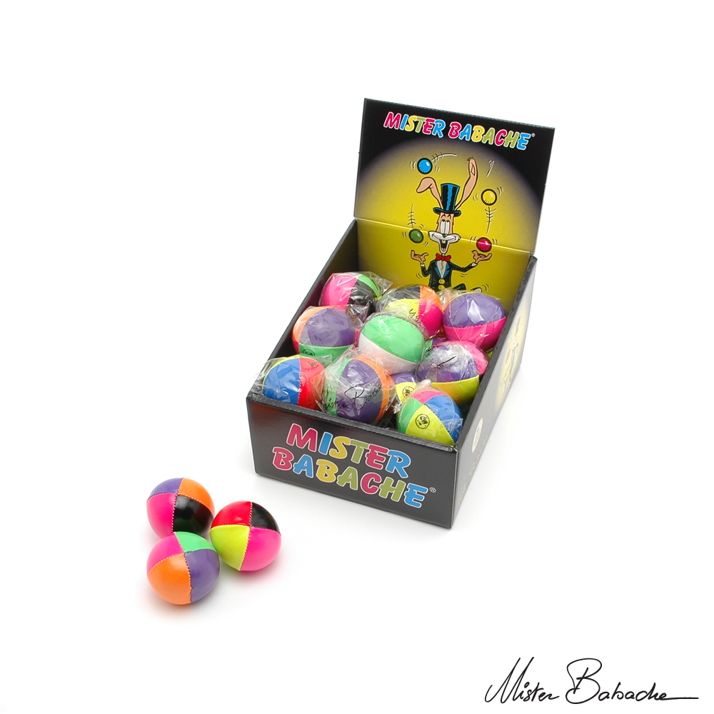 Présentoir petit (30 balles à grains) JUNIOR FLUO - 60 g - couleurs fluo mélangées