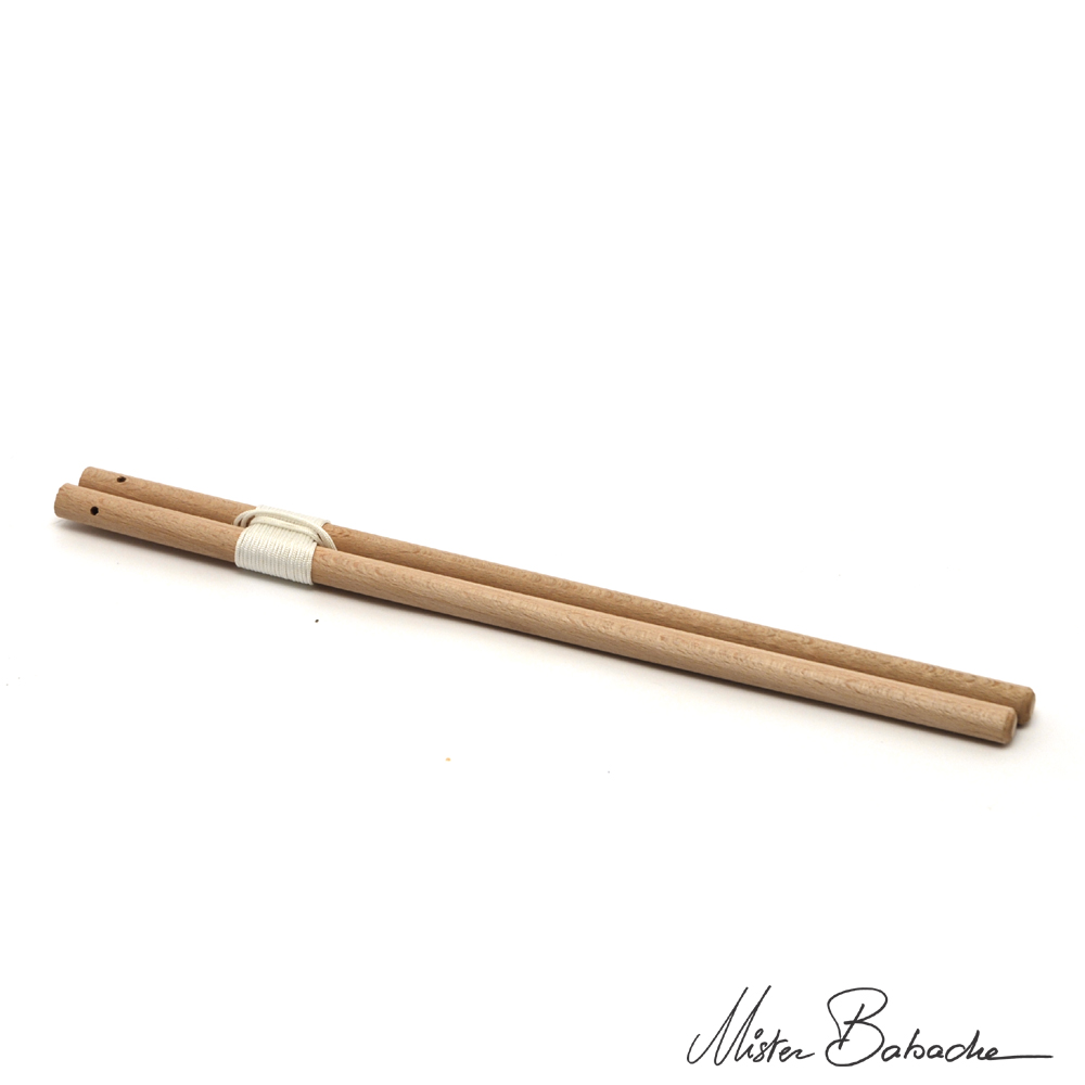 Diabolo wooden handsticks short - beech (enrolled string)