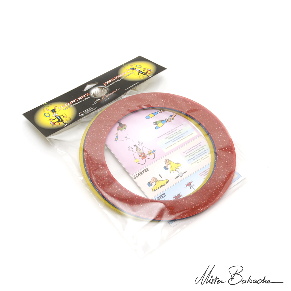 Kit 3 anneaux pailletés 24 cm dans sachet plastique - 4pr-5pr-6pr 