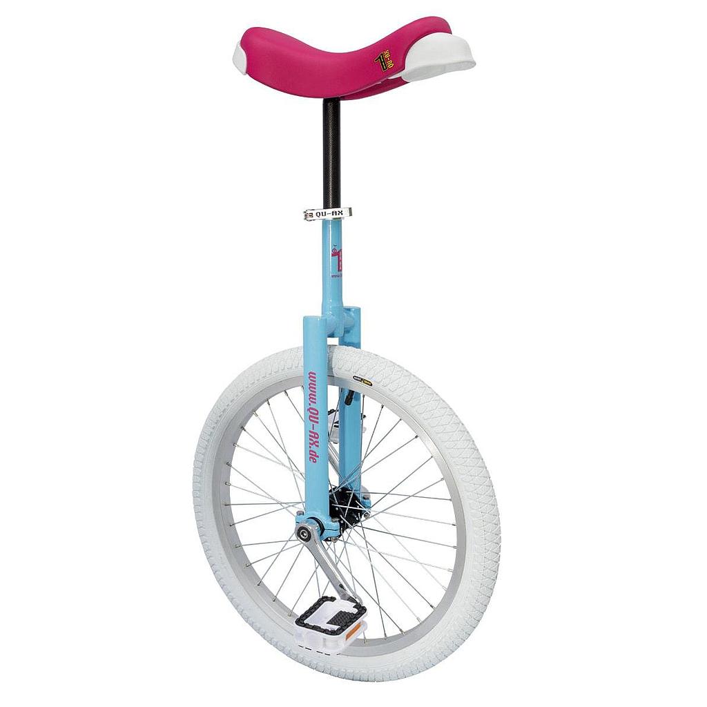 Monocycle Qu-ax luxus 20' - bleu ciel/rose