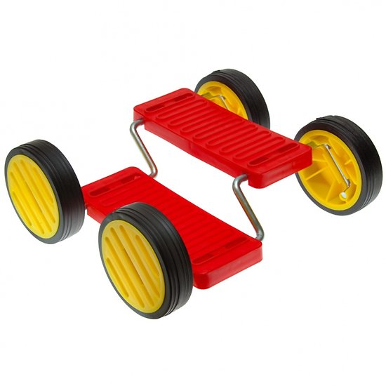 Acrobatic 4 wheels metal+plastic red