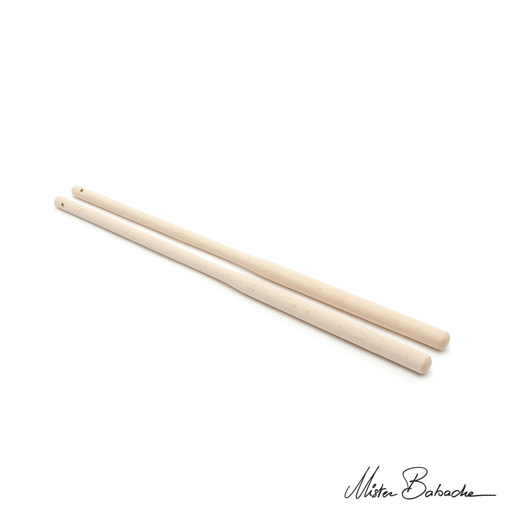 Baguettes diabolo bois - Deluxe - hêtre brut (sans ficelle)