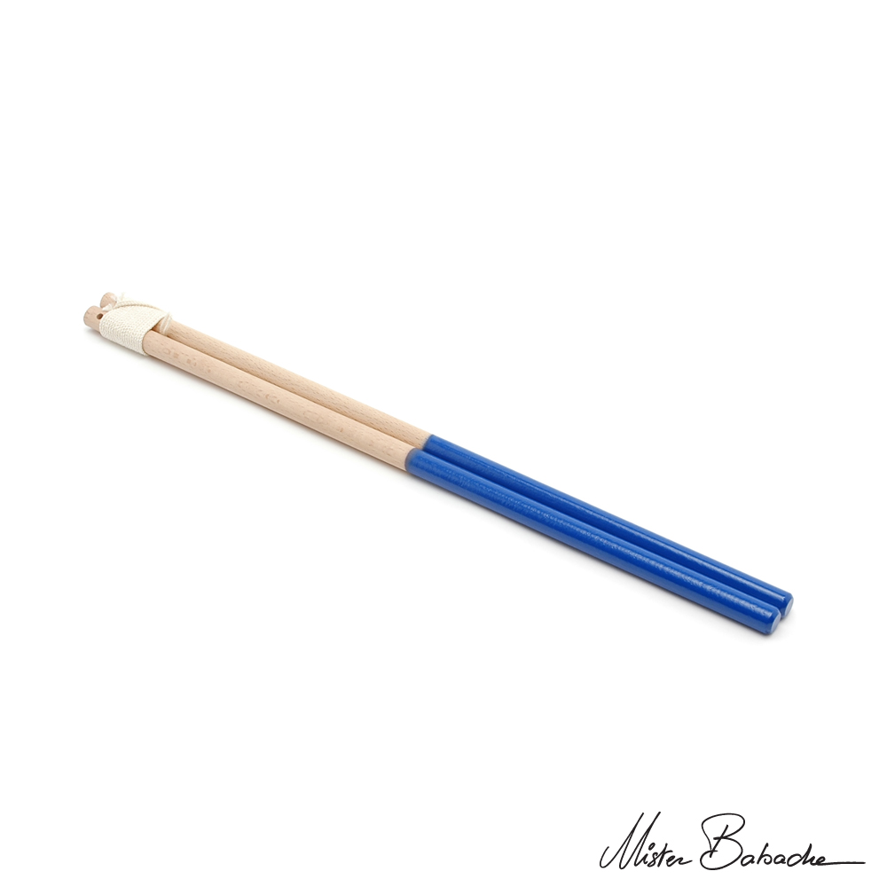 Baguettes diabolo bois - hêtre peint (ficelle enroulée)
