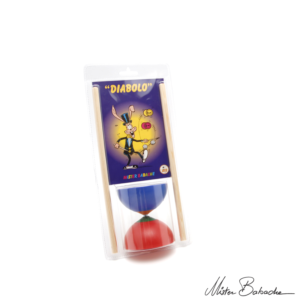 Diabolo MILLENIUM rainbow en blister (bag. bois courtes, ficelle, notice) 