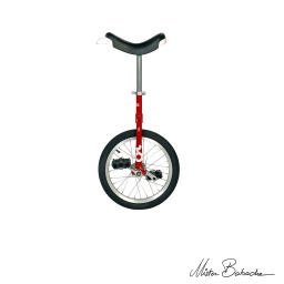 [3294] Unicycle ONLY ONE 16' - red