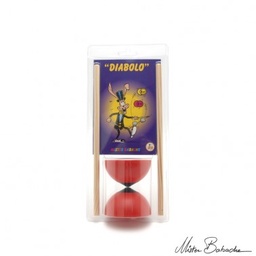 Diabolo MILLENIUM en blister (baguettes bois courtes, ficelle, notice)