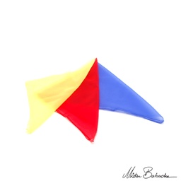 [0923] Set 3 grand foulards - rouge/jaune/bleu